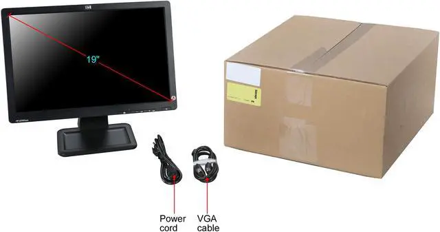Alt view image 8 of 8 - HP LE1901W 1440 x 900 Resolution 19" WideScreen LCD Flat Panel Computer Monitor Display.B Grade