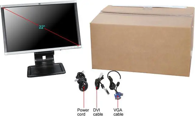 Alt view image 10 of 10 - HP LA2205WG 22" Inch Widescreen Wide Flat Panel Screen DVI LCD Monitor (B-Grade)