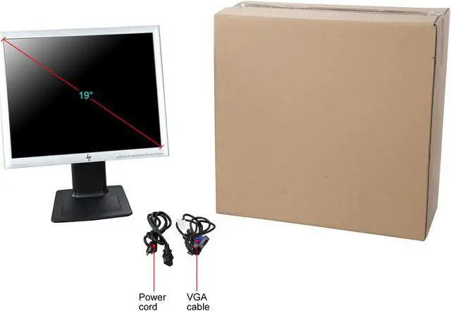 Alt view image 11 of 10 - HP LA1956X 19" LED Backlight LCD Monitor 250 cd/m2 DCR 1,000,000:1 (1,000:1) A Grade