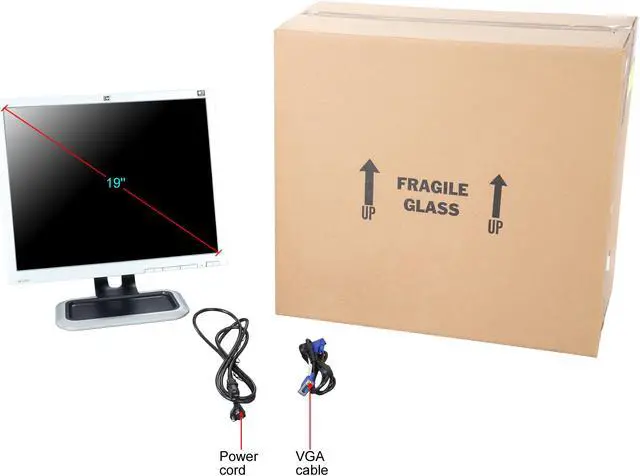 Alt view image 8 of 8 - HP 19" Active Matrix, TFT LCD LCD Monitor 5 ms L1910