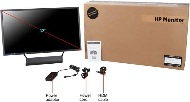 Alt view image 6 of 6 - HP Pavilion 32 32" Display 2560x1440 Anti-glare LED backlights 2 x HDMI