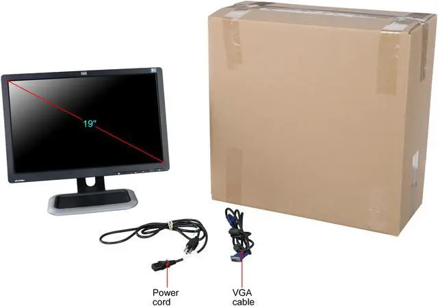 Alt view image 9 of 8 - 19" Active Matrix, TFT LCD LCD Monitor 5 ms L1908WM