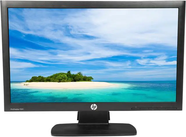 Alt view image 2 of 8 - HP 20" 60 Hz LED Monitor 5ms (On/Off) D-Sub, DVI P201