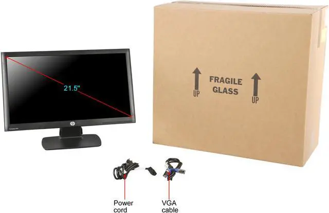 Alt view image 8 of 8 - HP 21.5" TN FHD Full HD 1920x1080 Monitor 5ms (on/off) D-Sub, DVI ProDisplay P221