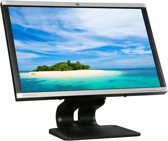 Alt view image 4 of 10 - HP 22" 60 Hz LCD Monitor D-Sub, DVI, DisplayPort Compaq LA2205WG