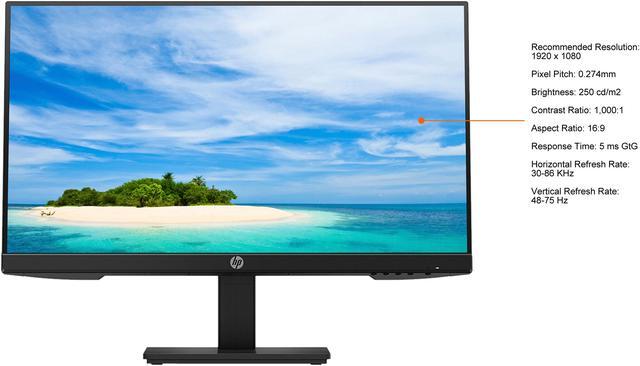 Alt view image 3 of 3 - HP 24" (23.8") Monitor Monitor 5 ms GtG D-Sub, HDMI, DisplayPort P24 G4 1A7E5AA