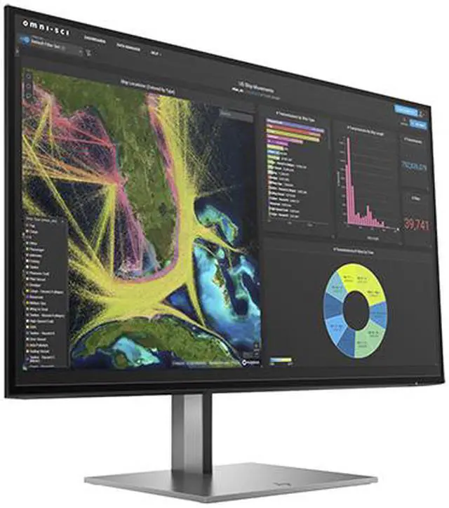 Alt view image 4 of 7 - HP 27" IPS UHD Monitor 5ms (GTG) HDMI, DisplayPort, USB, USB Type-C Flat Panel Z27k G3