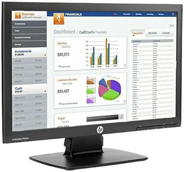 Alt view image 4 of 6 - HP ProDisplay P202M (K7X28AA#ABA) 20" 1600 x 900 60 Hz IPS Monitor