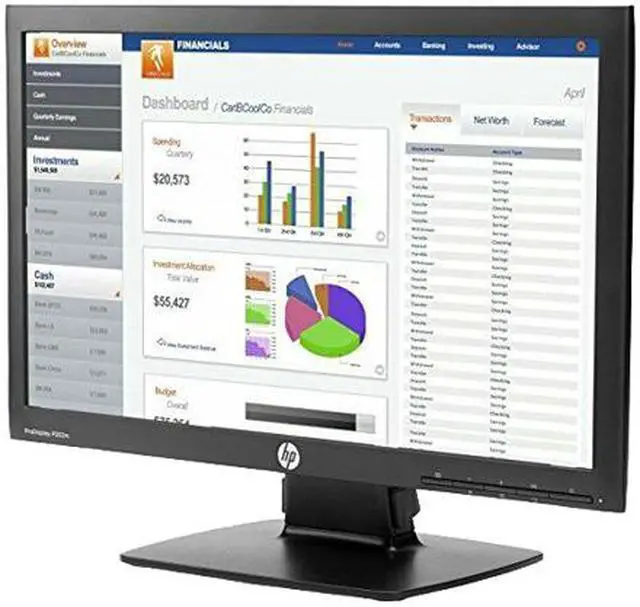 Alt view image 3 of 6 - HP ProDisplay P202M (K7X28AA#ABA) 20" 1600 x 900 60 Hz IPS Monitor