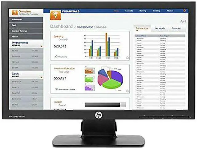 Alt view image 5 of 6 - HP ProDisplay P202M (K7X28AA#ABA) 20" 1600 x 900 60 Hz IPS Monitor