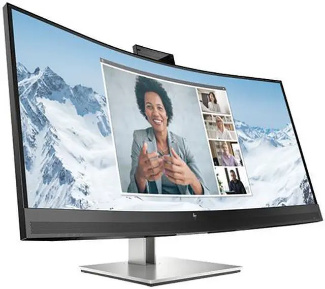 Alt view image 4 of 8 - HP 34" 75 Hz VA WQHD USB-C Conferencing Monitor 5 ms GtG (with overdrive) Curved E Series E34m G4