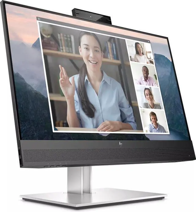 Alt view image 3 of 5 - HP 24" (23.8" Viewable) IPS FHD Conferencing Monitor 5 ms Flat Panel E24MV G4