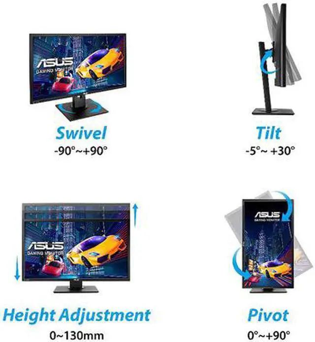 Alt view image 6 of 7 - ASUS VP28UQGL Gaming Monitor - 28", 3840 x 2160 4K, 1ms, Adaptive-Sync / FreeSync, Flicker Free, Blue Light Filter, Ergonomic Design