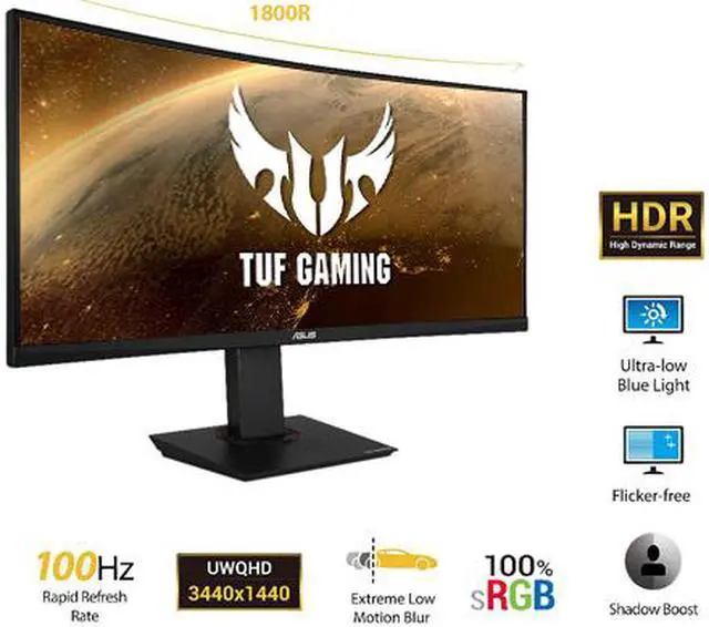 ASUS TUF Gaming VG35VQ Curved Gaming Monitor 35