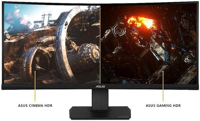 Alt view image 5 of 9 - ASUS TUF Gaming VG35VQ Curved Gaming Monitor 35" WQHD (3440 x 1440), 100Hz, Extreme Low Motion Blur, Adaptive-Sync, 1ms (MPRT)