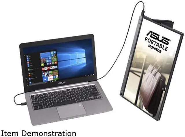 Alt view image 7 of 7 - ASUS ZenScreen MB16ACM 15.6" Full HD 1920 x 1080 USB Type-C Portable USB Monitor, Hybrid Signal Solution, USB Type-C, Flicker Free, Blue Light Filter, Anti-glare Surface