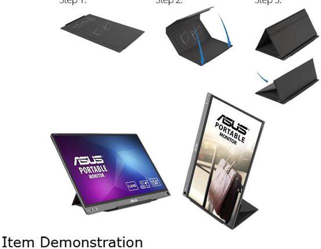 Alt view image 4 of 6 - ASUS ZenScreen MB16ACE 15.6" Full HD 1920 x 1080 IPS USB Type-C Portable USB Monitor, Hybrid Signal Solution, USB Type-C, Flicker Free, Blue Light Filter, Anti-glare Surface