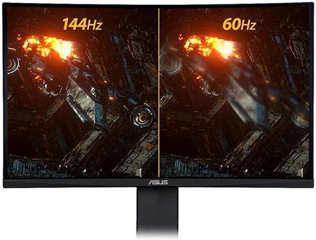 Alt view image 3 of 7 - ASUS TUF Gaming VG24VQ 24" (23.6" Viewable) Full HD 1920 x 1080 1ms MPRT 144Hz 2 x HDMI, DisplayPort AMD FreeSync Asus Eye Care with Ultra Low-Blue Light & Flicker-Free Backlit LED Height Adjustable Curved Gaming Monitor