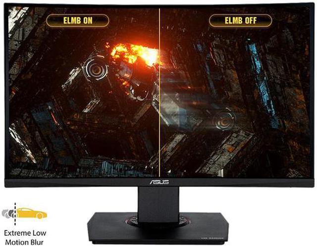 Alt view image 4 of 7 - ASUS TUF Gaming VG24VQ 24" (23.6" Viewable) Full HD 1920 x 1080 1ms MPRT 144Hz 2 x HDMI, DisplayPort AMD FreeSync Asus Eye Care with Ultra Low-Blue Light & Flicker-Free Backlit LED Height Adjustable Curved Gaming Monitor