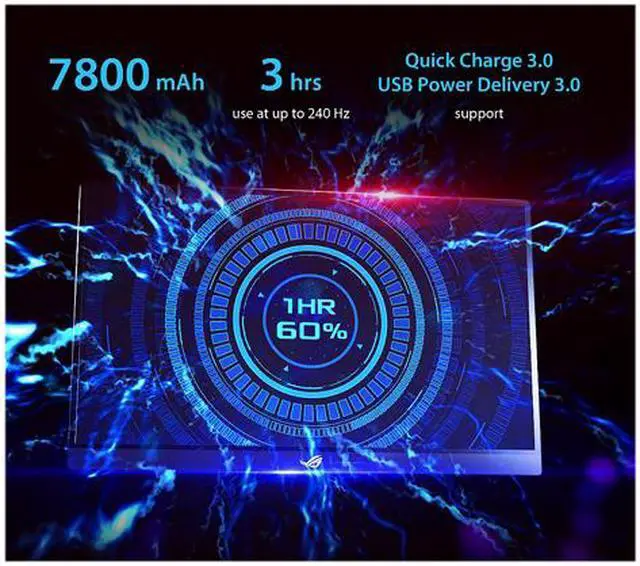 Alt view image 5 of 7 - ASUS ROG Strix XG17AHPE 17" (Actual size 17.3") Full HD 1920 x 1080 240 Hz (Max) Micro HDMI, USB-C Built-in Speakers Portable IPS Gaming Monitor