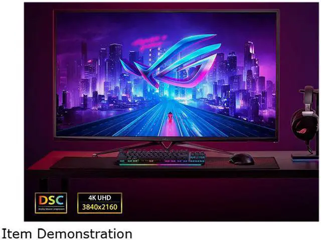 Alt view image 12 of 13 - ASUS ROG Swift PG43UQ 43" UHD 3840 x 2160 (4K) 1 ms (MPRT) 144 Hz 2xHDMI, 2xDisplayPort, USB, G-SYNC Compatible, DSC, DisplayHDR 1000, DCI-P3 90%, Adaptive Sync, Shadow Boost, Built-in Speakers Gaming Monitor
