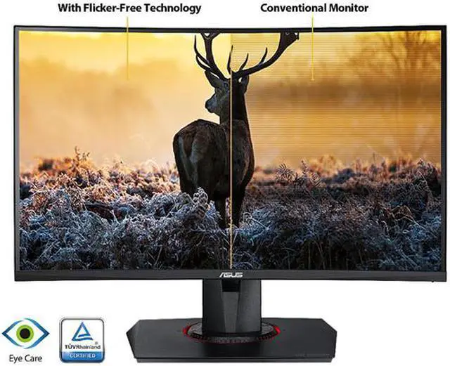 Alt view image 7 of 8 - ASUS TUF GAMING VG27WQ 27" WQHD 2560 x 1440 (2K) 1ms (MPRT) 165Hz (Max) HDMI, DisplayPort FreeSync DisplayHDR 400 Built-in Speakers Height Adjustable Curved Gaming Monitor