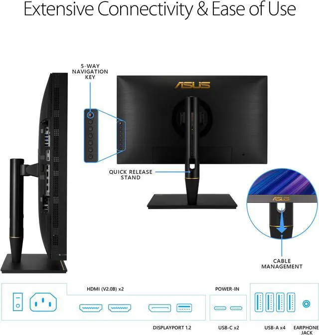 Alt view image 9 of 10 - ASUS ProArt Display PA27UCX-K 27" 4K HDR Mini LED Monitor, 97% DCI-P3 99.5% Adobe RGB 100% sRGB, DeltaE<1, IPS, USB-C HDMI DP, Calman Ready, Dolby Vision HDR10, 1000nits, w/ X-rite Calibrator