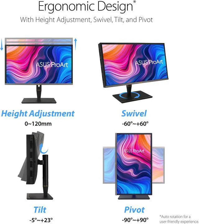 Alt view image 10 of 10 - ASUS ProArt Display PA27UCX-K 27" 4K HDR Mini LED Monitor, 97% DCI-P3 99.5% Adobe RGB 100% sRGB, DeltaE<1, IPS, USB-C HDMI DP, Calman Ready, Dolby Vision HDR10, 1000nits, w/ X-rite Calibrator