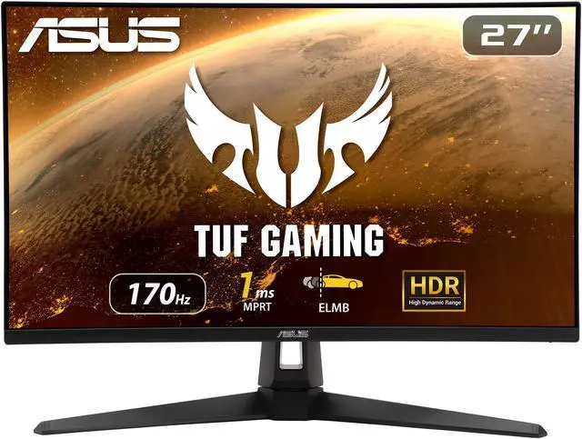 Alt view image 11 of 18 - ASUS TUF Gaming 27" 1440P HDR Monitor (VG27AQ1A) - QHD (2560 x 1440), IPS, 170Hz (Supports 144Hz), 1ms, Extreme Low Motion Blur, Speaker, NVIDIA G-SYNC Compatible, VESA Mountable, DisplayPort, HDMI
