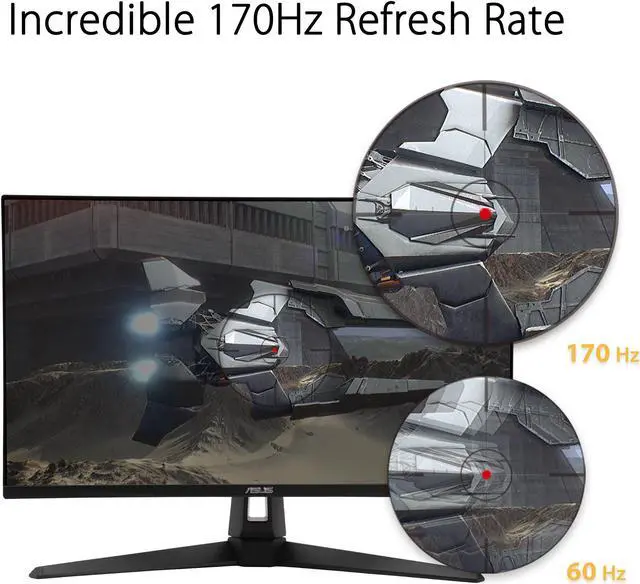 Alt view image 14 of 18 - ASUS TUF Gaming 27" 1440P HDR Monitor (VG27AQ1A) - QHD (2560 x 1440), IPS, 170Hz (Supports 144Hz), 1ms, Extreme Low Motion Blur, Speaker, NVIDIA G-SYNC Compatible, VESA Mountable, DisplayPort, HDMI