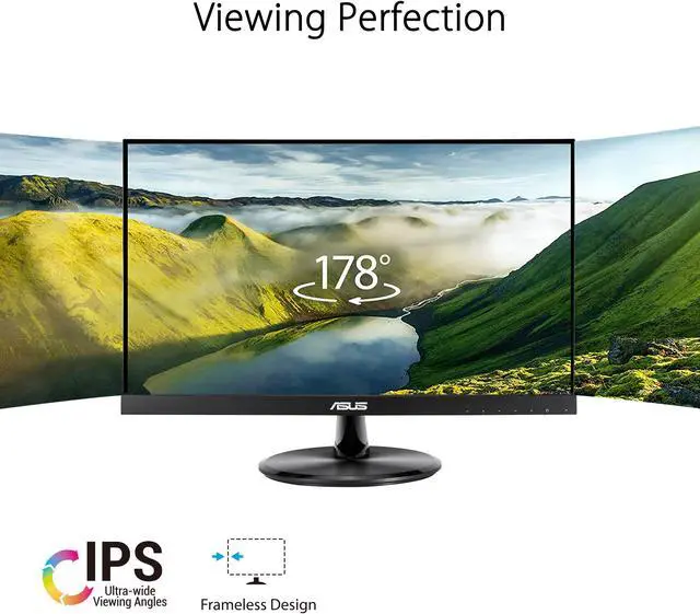 Alt view image 10 of 15 - ASUS VP229Q 22" (21.5" Viewable) 1080P Full HD, 75Hz, IPS, FreeSync Adaptive-Sync, Eye Care, HDMI DisplayPort VGA, Frameless, VESA Wall Mountable Monitor