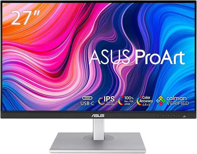 Alt view image 7 of 16 - ASUS ProArt Display 27" 1440P Monitor (PA278CV) - QHD (2560 x 1440), IPS, 100% sRGB/Rec. 709, Delta E < 2, Calman Verified, USB Hub, USB-C, DisplayPort Daisy-Chaining, HDMI, Eye Care, Height Adjustable