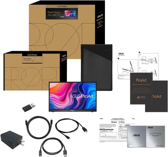 Alt view image 13 of 13 - ASUS ProArt 14” PA148CTV 1080P Portable Touchscreen Monitor Full HD, IPS, 100% sRGB/Rec 709, Color Accuracy< 2, Calman Verified, USB-C Power Delivery, Micro HDMI, Tripod Socket