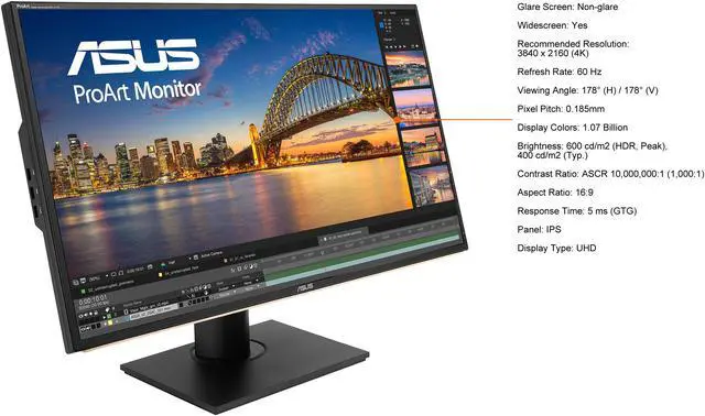 Alt view image 3 of 3 - ASUS 32" 60 Hz IPS UHD Monitor 5 ms (GTG) ProArt Display PA329C