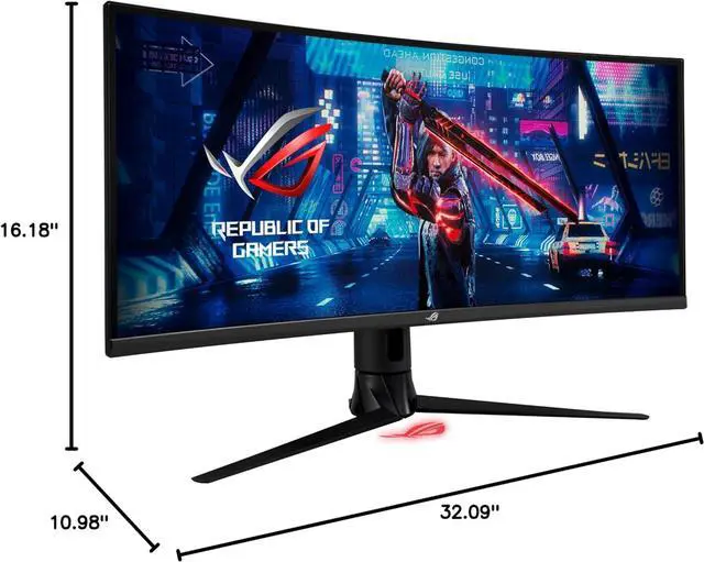 Alt view image 14 of 14 - ASUS ROG Strix 34" XG349C UWQHD 3440 x 1440 180Hz (OC) 1ms (GTG) Extreme Low Motion Blur Sync, 135% sRGB, G-Sync Compatible, DisplayHDR 400, USB-C, DisplayPort, HDMI Gaming Monitor