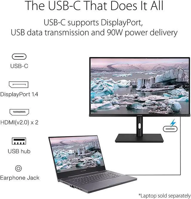 Alt view image 11 of 19 - ASUS ProArt Display 32" 4K PA329CV UHD 3840 x 2160, IPS, 100% sRGB/Rec.709, delta E < 2, Calman Verified, USB-C Power Delivery, DisplayPort, HDMI, USB 3.1 Hub, C-clamp, Height Adjustable HDR Monitor