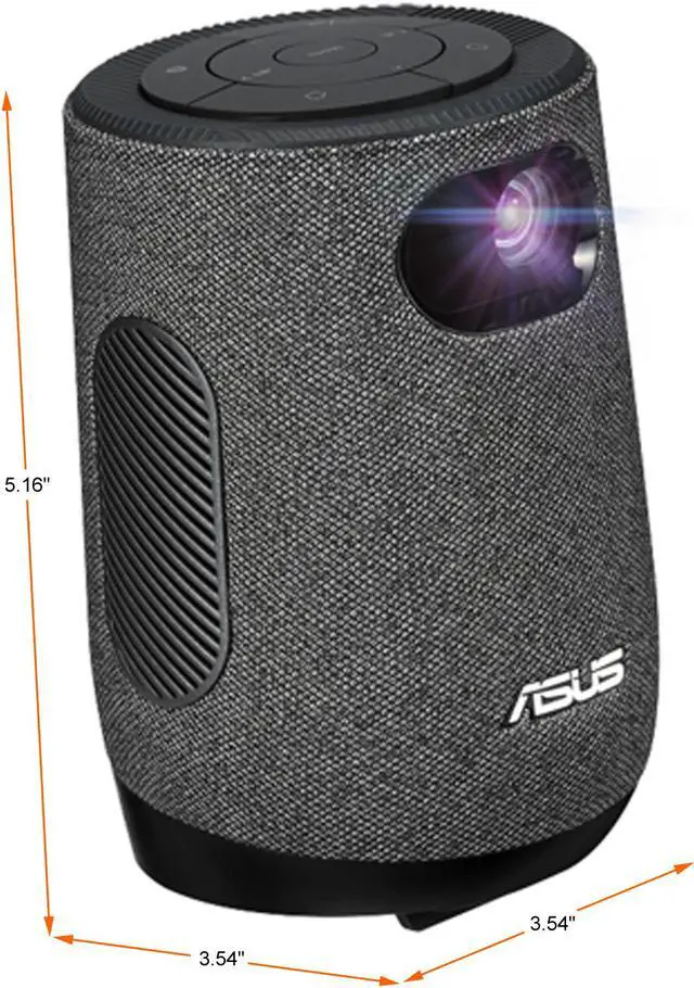 Alt view image 7 of 9 - ASUS ZenBeam Latte L1 Portable LED Mini Smart Wi-Fi Projector - 300 Lumens, Native 720P HD, Harman Kardon 10 W Bluetooth Speaker, 3-hour Video Playback, Wireless Projection, HDMI, AptoideTV