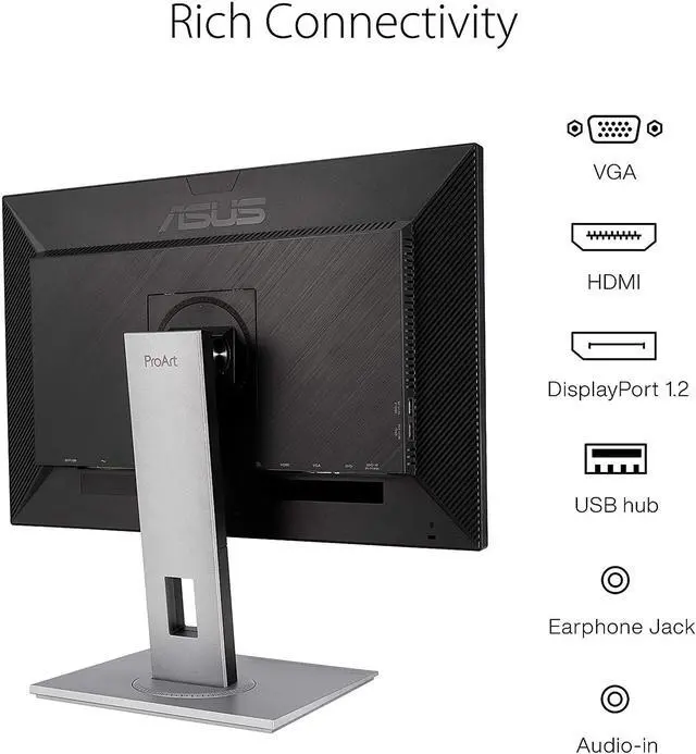 Alt view image 10 of 16 - ASUS ProArt Display 32" 1440P Monitor (PA328CGV) - QHD (2560 x 1440), IPS, 165Hz, 95% DCI-P3, 100% sRGB/Rec.709, Delta E < 2, Calman Verified, USB-C Power Delivery, DisplayPort, HDMI, USB 3.1 Hub, C-clamp