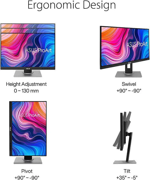 Alt view image 16 of 16 - ASUS ProArt Display 32" 1440P Monitor (PA328CGV) - QHD (2560 x 1440), IPS, 165Hz, 95% DCI-P3, 100% sRGB/Rec.709, Delta E < 2, Calman Verified, USB-C Power Delivery, DisplayPort, HDMI, USB 3.1 Hub, C-clamp