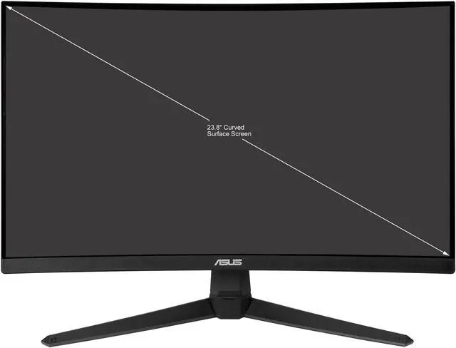 Alt view image 3 of 10 - ASUS TUF Gaming 24" (23.8" viewable) 1080P Curved Gaming Monitor (VG24VQ1B) - Full HD, 165Hz (Supports 144Hz), 1ms, Extreme Low Motion Blur, Speakers, Adaptive-sync/FreeSync Premium, Eye Care, DisplayPort, HDMI