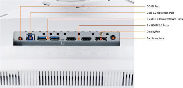 Alt view image 11 of 11 - ASUS ROG Swift 32" 1440P Gaming Monitor (PG329Q-W) - White, QHD (2560 x 1440), Fast IPS, 175Hz, 1ms, Extreme Low Motion Blur Sync, G-Sync Compatible, Eye Care, DisplayPort, HDMI, USB, DisplayHDR600