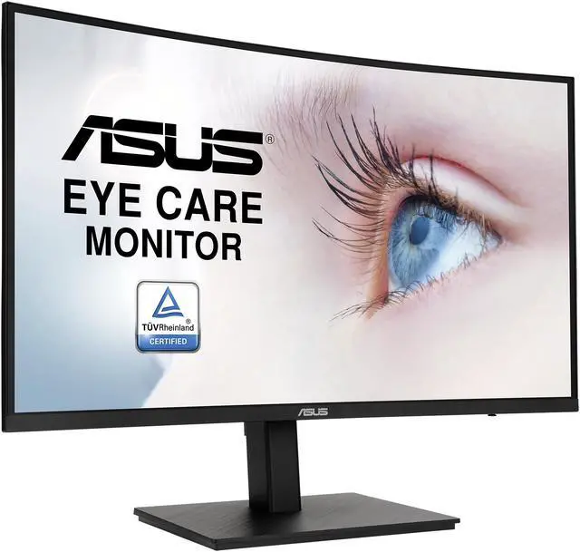 Alt view image 4 of 13 - ASUS 27" 1080P Curved Monitor (VA27VQSE) - Full HD, 75Hz, 1ms, Adaptive-Sync/FreeSync, Low Blue Light, Flicker Free, VESA Mountable, Frameless, HDMI, DisplayPort, HDR10, Height Adjustable