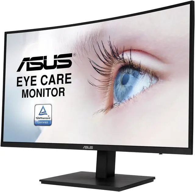 Alt view image 3 of 13 - ASUS 27" 1080P Curved Monitor (VA27VQSE) - Full HD, 75Hz, 1ms, Adaptive-Sync/FreeSync, Low Blue Light, Flicker Free, VESA Mountable, Frameless, HDMI, DisplayPort, HDR10, Height Adjustable