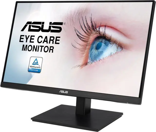 Alt view image 2 of 10 - ASUS 27" 1080P Monitor (VA27EQSB) - Full HD, IPS, 75Hz, Adaptive-Sync, Speakers, Eye Care, Low Blue Light, Flicker Free, DisplayPort, HDMI, USB Hub, D-Sub, Frameless, Wall Mountable, Height Adjustable