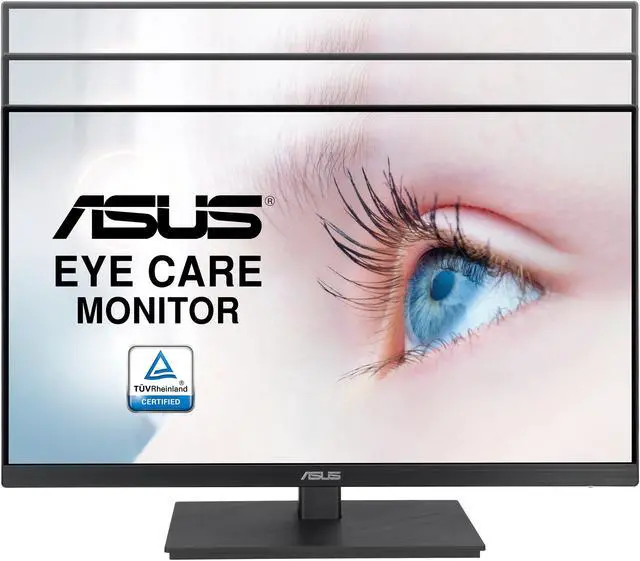 Alt view image 5 of 10 - ASUS 27" 1080P Monitor (VA27EQSB) - Full HD, IPS, 75Hz, Adaptive-Sync, Speakers, Eye Care, Low Blue Light, Flicker Free, DisplayPort, HDMI, USB Hub, D-Sub, Frameless, Wall Mountable, Height Adjustable