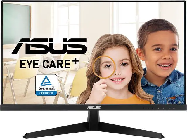 Alt view image 2 of 11 - ASUS VY249HE 23.8" Eye Care Monitor, 1080P Full HD, 75Hz, IPS, Adaptive-Sync/FreeSync, Eye Care Plus, Color Augmentation, Rest Reminder, Antibacterial Surface, HDMI VGA, Frameless, VESA Wall Mountable