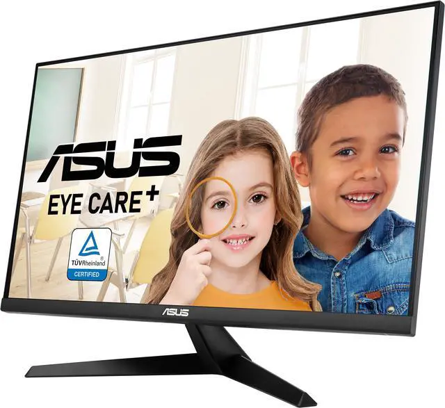 Alt view image 2 of 5 - ASUS VY279HE 27" Eye Care Monitor, 1080P Full HD, 75Hz, IPS, 1ms, Adaptive-Sync/FreeSync, Eye Care Plus, Color Augmentation, Antibacterial Surface, HDMI VGA, Frameless, VESA Wall Mountable