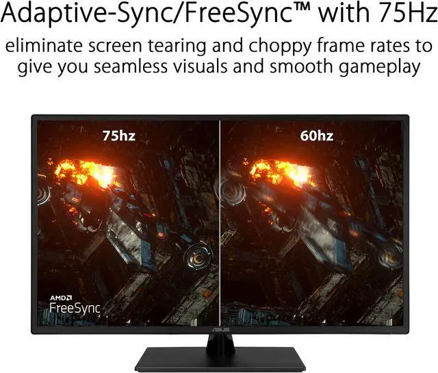 Alt view image 5 of 9 - ASUS 31.5" 1080P Monitor (VA329HE) - Full HD, IPS, 75Hz, Adaptive-Sync, Eye Care, Low Blue Light, Flicker Free, HDMI, VGA, Wall Mountable, Tilt Adjustable