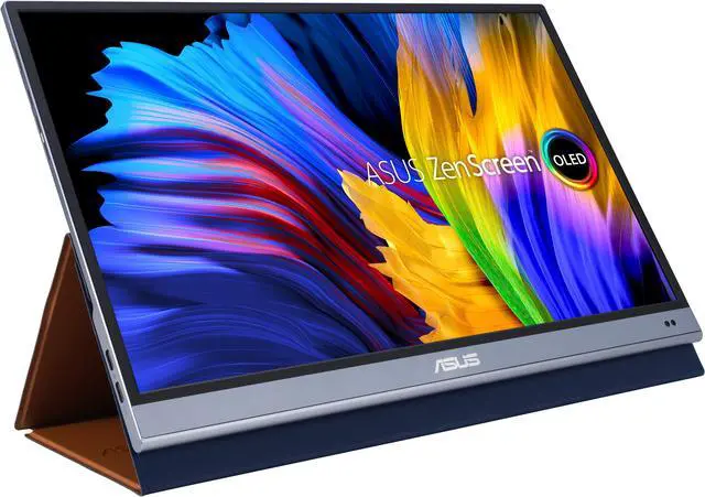 Alt view image 5 of 7 - ASUS ZenScreen OLED MQ16AH Portable Monitor - 15.6-inch FHD (1920 x 1080), OLED, 100% DCI-P3, 1 ms Response Time, Delta E < 2, HDR-10, USB Type-C, Mini HDMI, Proximity Sensor, Smart Case, Flicker Free, Low Blue Light