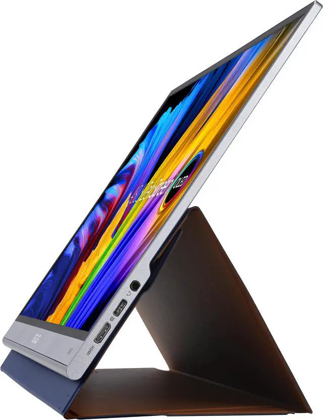 Alt view image 6 of 7 - ASUS ZenScreen OLED MQ16AH Portable Monitor - 15.6-inch FHD (1920 x 1080), OLED, 100% DCI-P3, 1 ms Response Time, Delta E < 2, HDR-10, USB Type-C, Mini HDMI, Proximity Sensor, Smart Case, Flicker Free, Low Blue Light